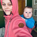 Angel Wings Babywearing Outerwear Hoodie Coral Pink Daphne Bastin