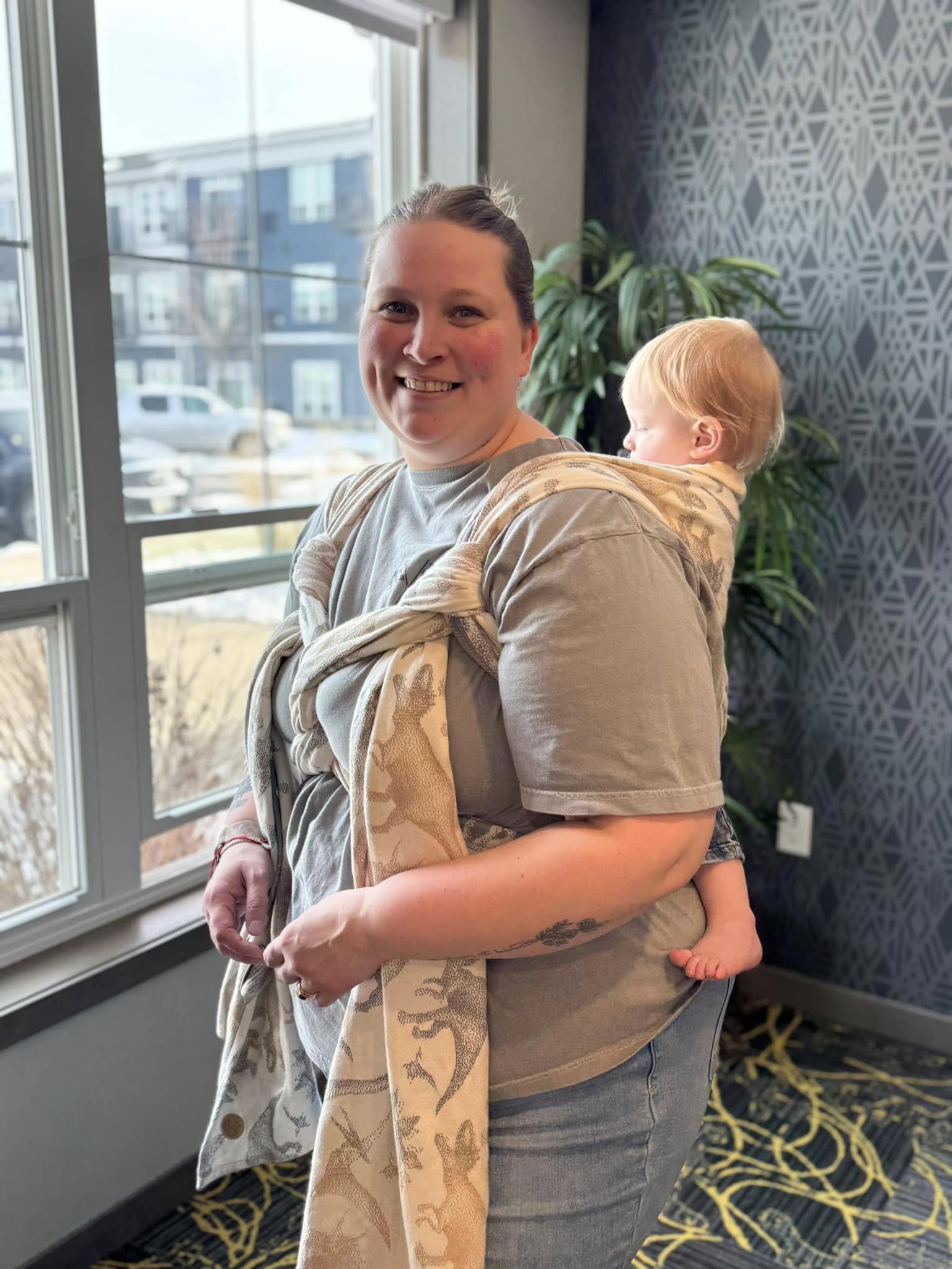 LennyLamb Woven Wrap Jurasic Park Ice Desert Kayla Woehler