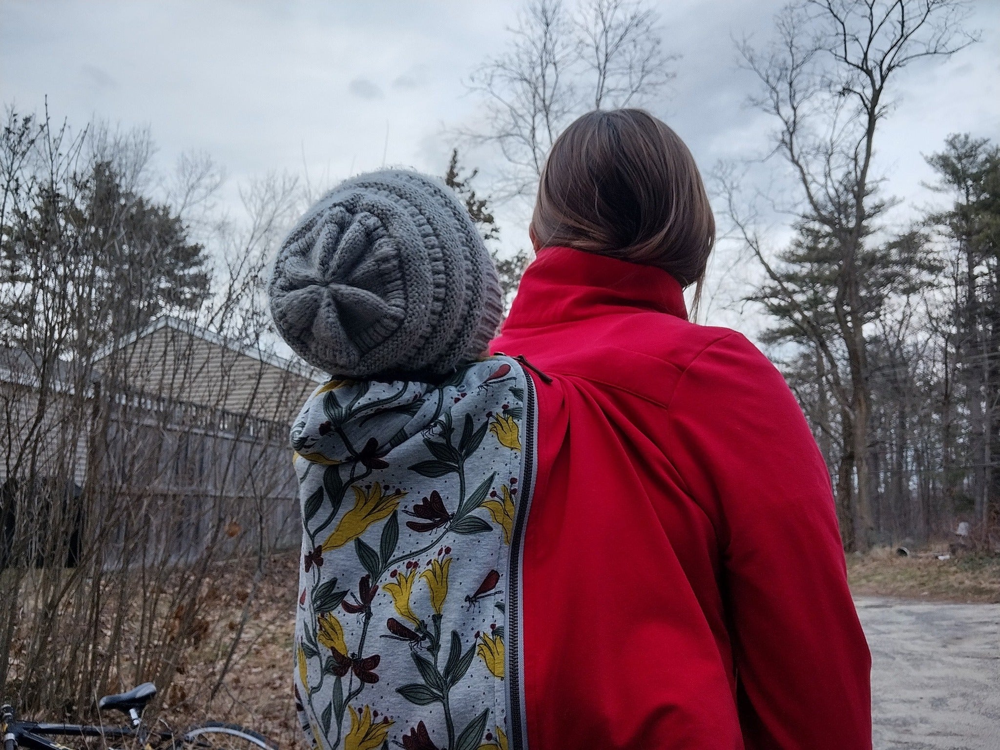 Angel Wings Babywearing Outerwear Sweatshirt Raspberry Red Amanda