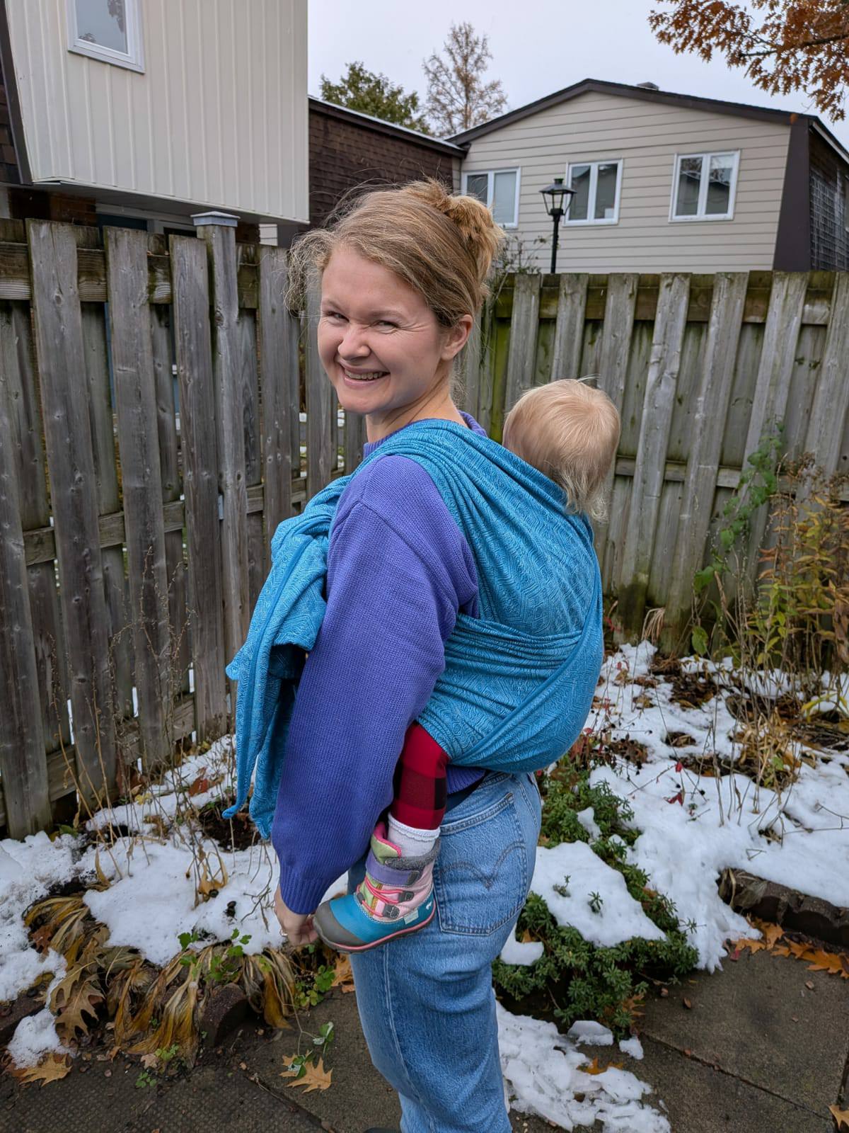 Ugc 2025 11 14 Didymos Woven Wrap 1975 Mystic Petrol Jessica Anderson