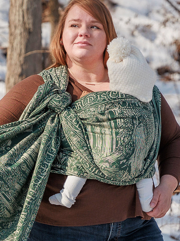 Treebeard™ Don't Be Hasty Woven Wrap by Oscha Oscha at Little Zen One