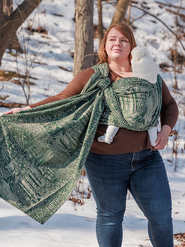 Treebeard™ Don't Be Hasty Woven Wrap by Oscha Oscha at Little Zen One