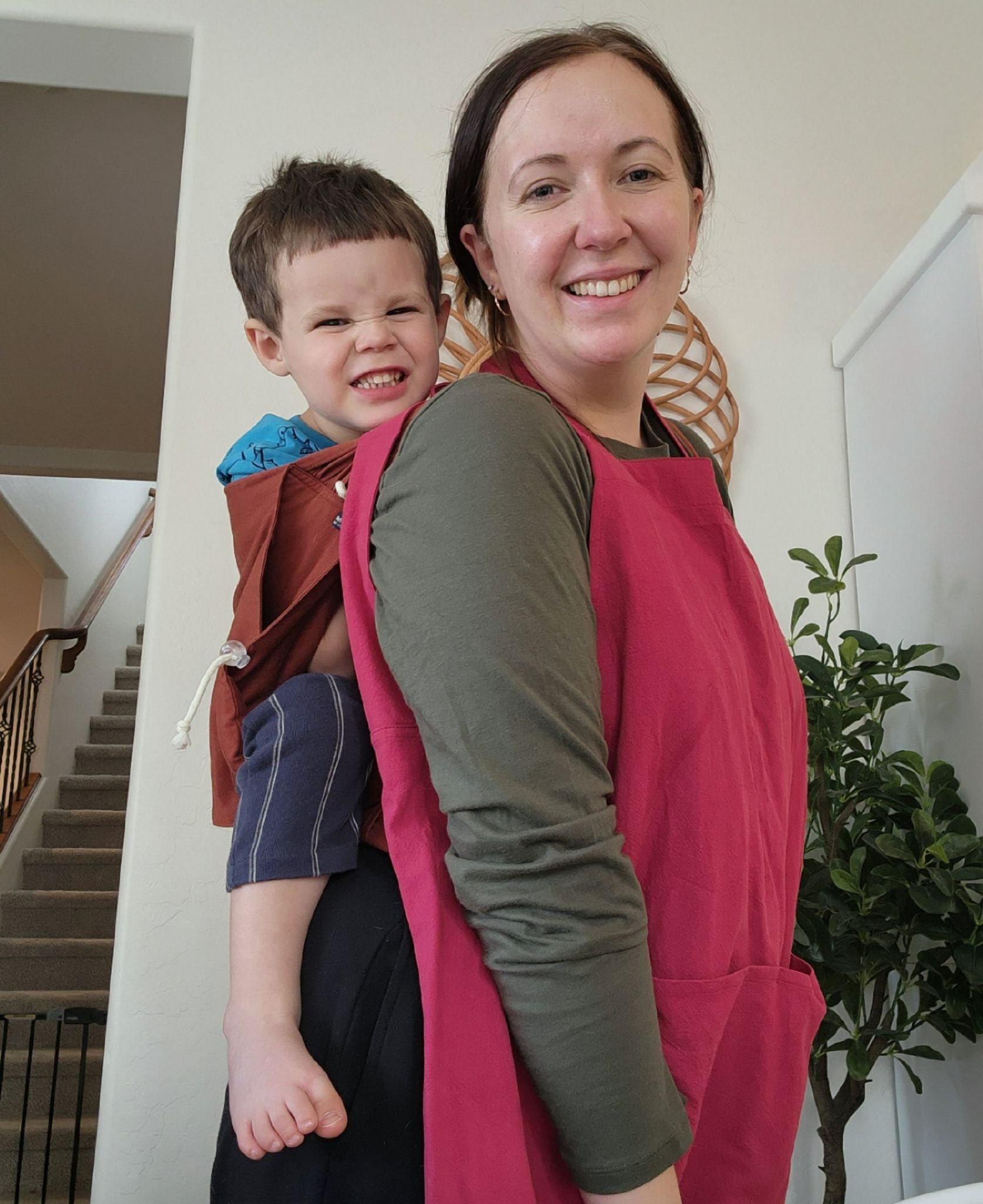 Cate Paper Co Baby Carrier Accessories Apron Raspberry Red