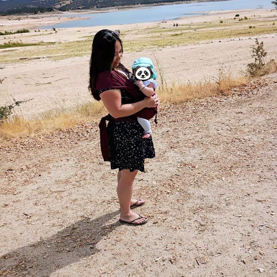 Beachfront Baby Half Buckle Carrier Everyday Mulberry Peggie