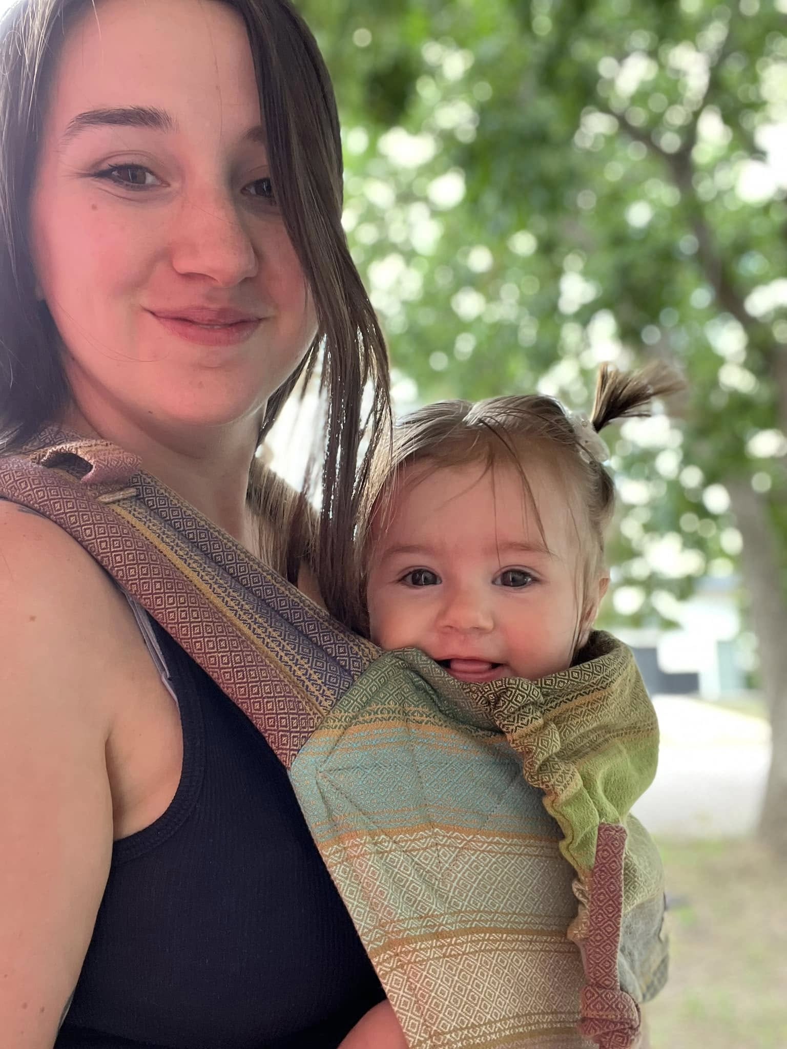 Girasol Rayos D'oro Half Buckle Baby Carrier | Handwoven – Little