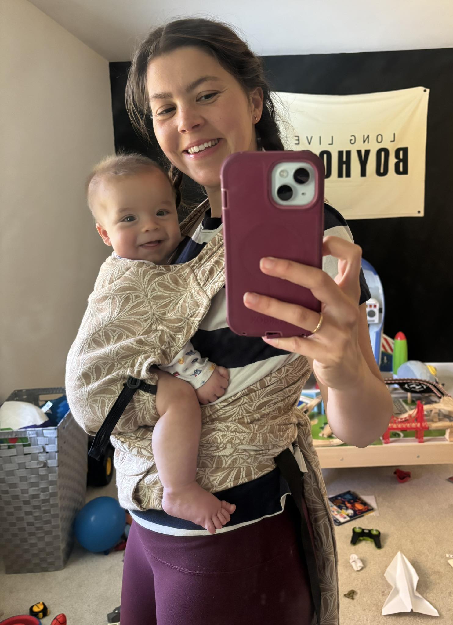 LennyLamb Half Buckle Carrier LennyHybrid Infinity Golden Hour