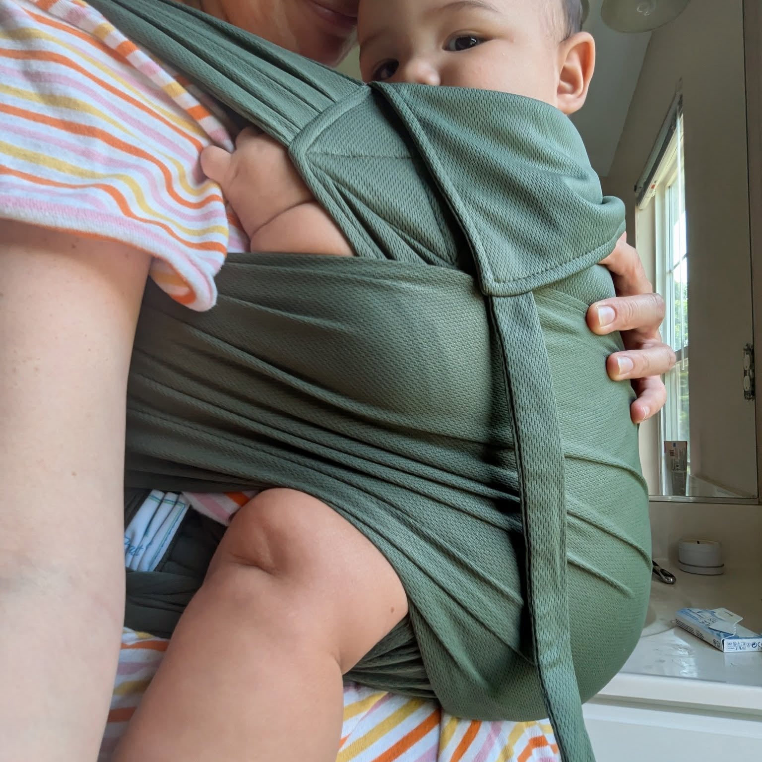 Beachfront Baby Half Buckle Carrier Everyday Olive Emma Akers