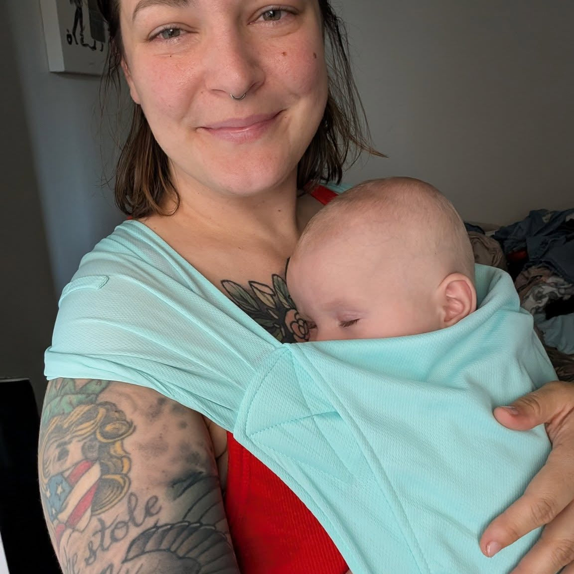 Beachfront Baby Half Buckle Carrier Everyday Mint Riva Grace