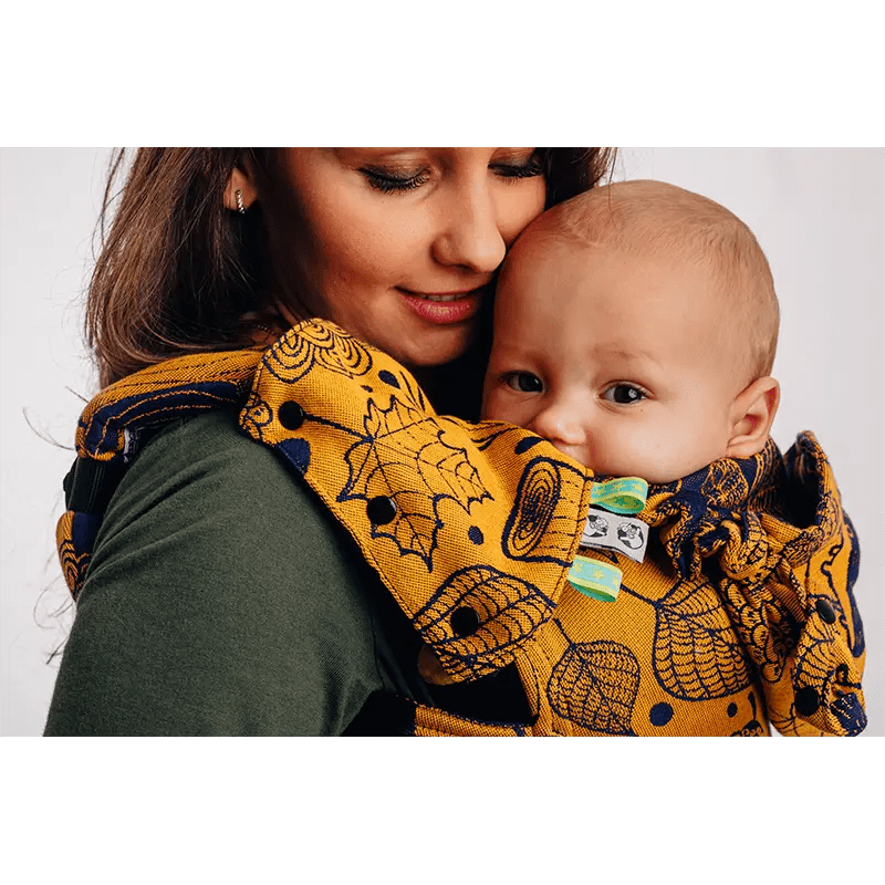 Under The Leaves - Golden Autumn Drool Pads & Reach Straps by LennyLamb - Baby Carrier AccessoriesLittle Zen One5907557749176