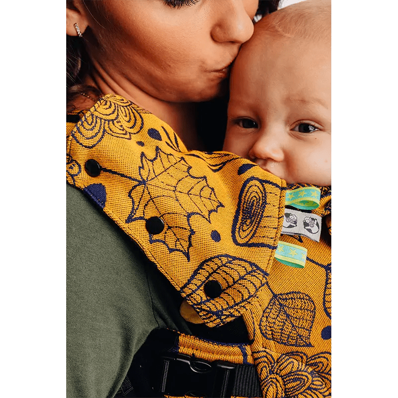 Under The Leaves - Golden Autumn Drool Pads & Reach Straps by LennyLamb - Baby Carrier AccessoriesLittle Zen One5907557749176