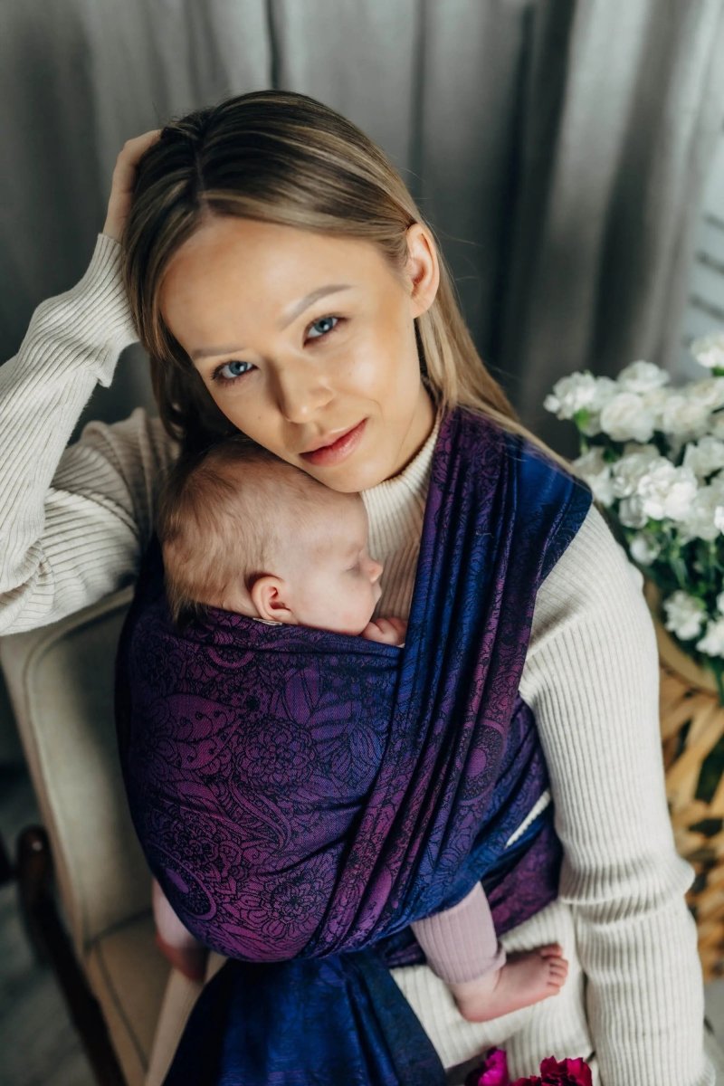 Wild Wine Bouquet Woven Wrap by LennyLamb - Woven WrapLittle Zen One5907557784122