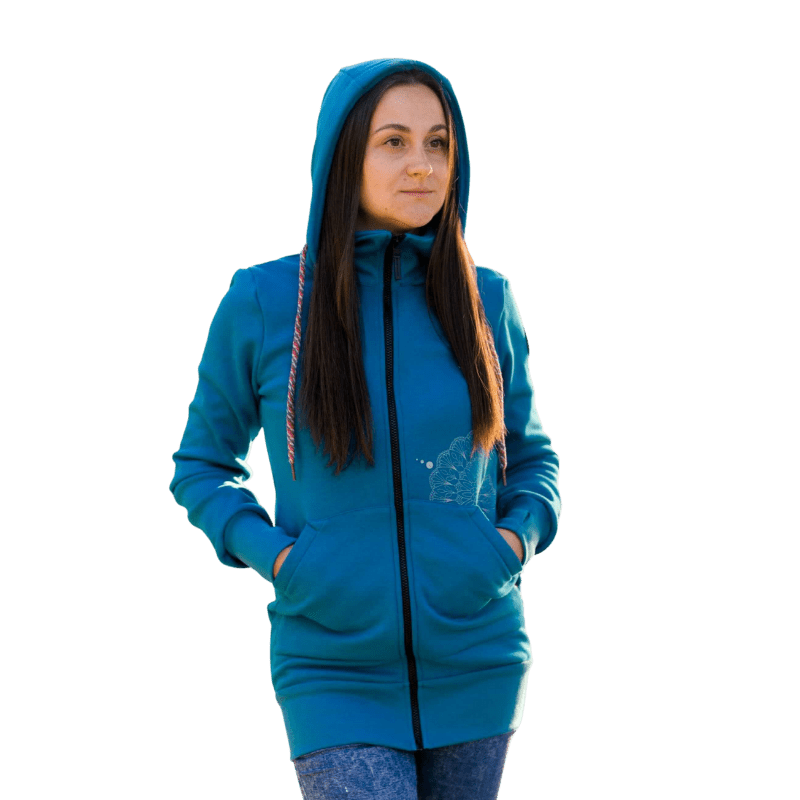 Angel Wings Babywearing Hoodie Blue-Babywearing Outerwear-Angel Wings-canada and usa-Little Zen One-2