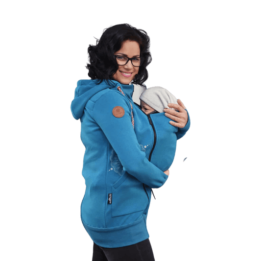 Angel Wings Babywearing Hoodie Blue-Babywearing Outerwear-Angel Wings-canada and usa-Little Zen One-1