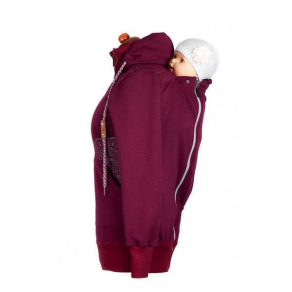 Angel Wings Babywearing Hoodie Bordeaux-Babywearing Outerwear-Angel Wings-canada and usa-Little Zen One-2