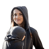 Angel Wings Babywearing Hoodie Dark Grey Babywearing Outerwear