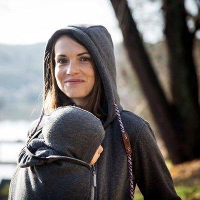Angel Wings Babywearing Hoodie Dark Grey - Babywearing OuterwearLittle Zen One