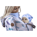 Angel Wings Babywearing Hoodie Feathers Old Pink Babywearing Outerwear