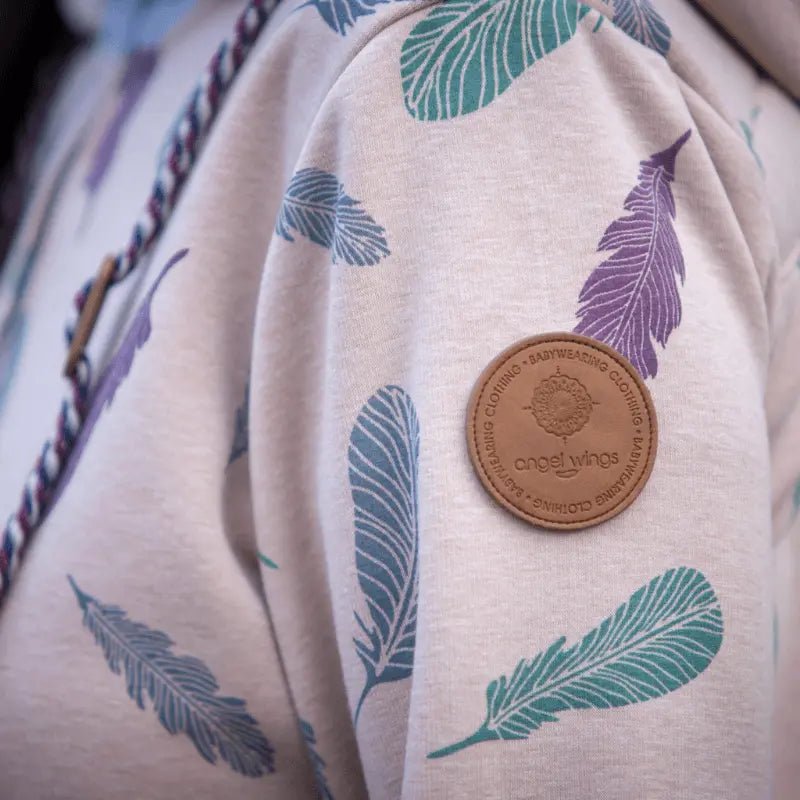Angel Wings Babywearing Hoodie Feathers Old Pink Babywearing Outerwear