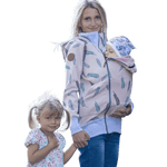 Angel Wings Babywearing Hoodie Feathers Old Pink Babywearing Outerwear