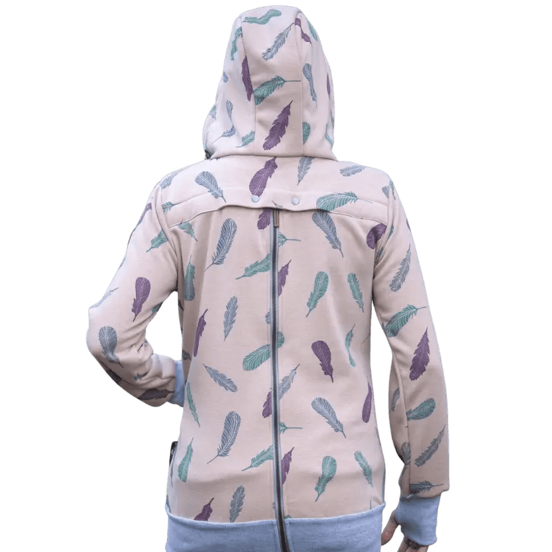 Angel Wings Babywearing Hoodie Feathers Old Pink - Babywearing OuterwearLittle Zen One83867216