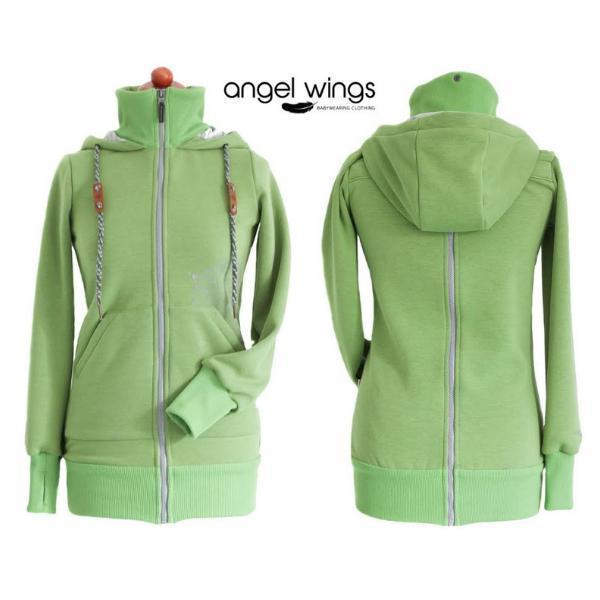 Angel Wings Babywearing Hoodie Green - Babywearing OuterwearLittle Zen One4136305188