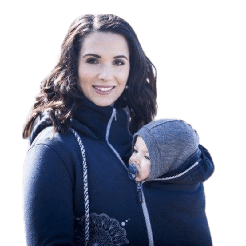 Angel Wings Babywearing Hoodie Navy Blue-Babywearing Outerwear-Angel Wings-canada and usa-Little Zen One-1