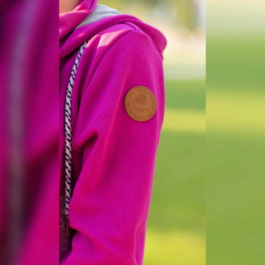 Angel Wings Babywearing Hoodie Pink-Babywearing Outerwear-Angel Wings-canada and usa-Little Zen One-2