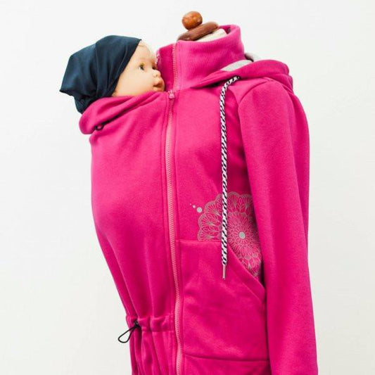 Angel Wings Babywearing Hoodie Raspberry Pink - Babywearing OuterwearLittle Zen One
