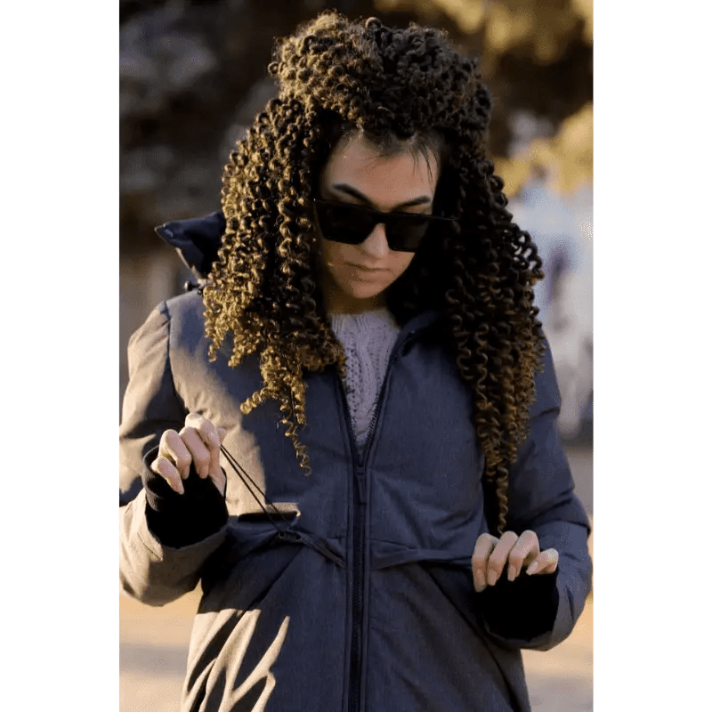 Angel Wings Babywearing Long Coat Grey Babywearing Outerwear
