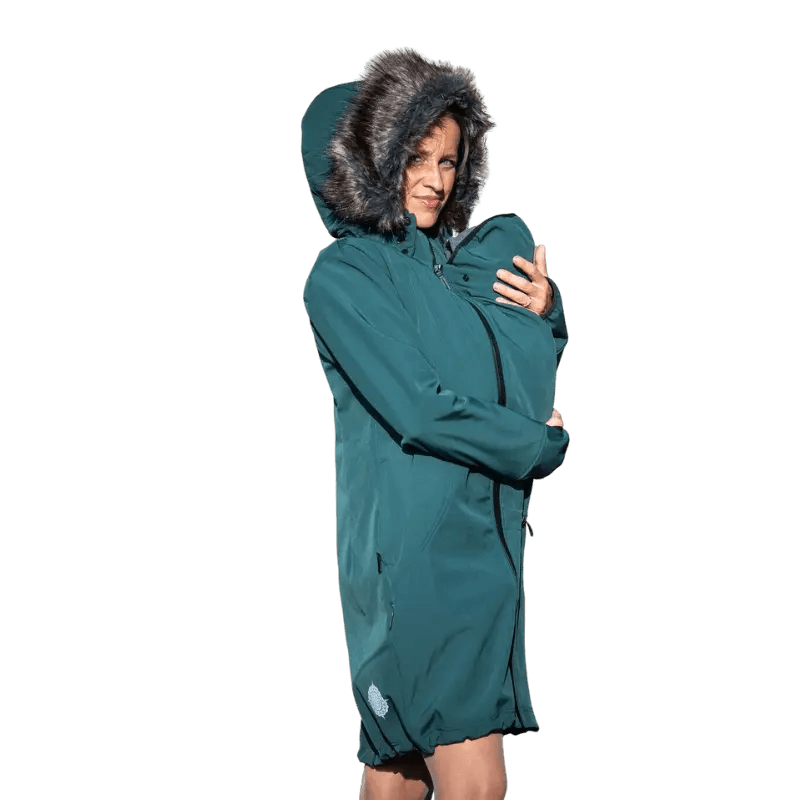 Angel Wings Babywearing Softshell Coat Green - Babywearing OuterwearLittle Zen One36753744