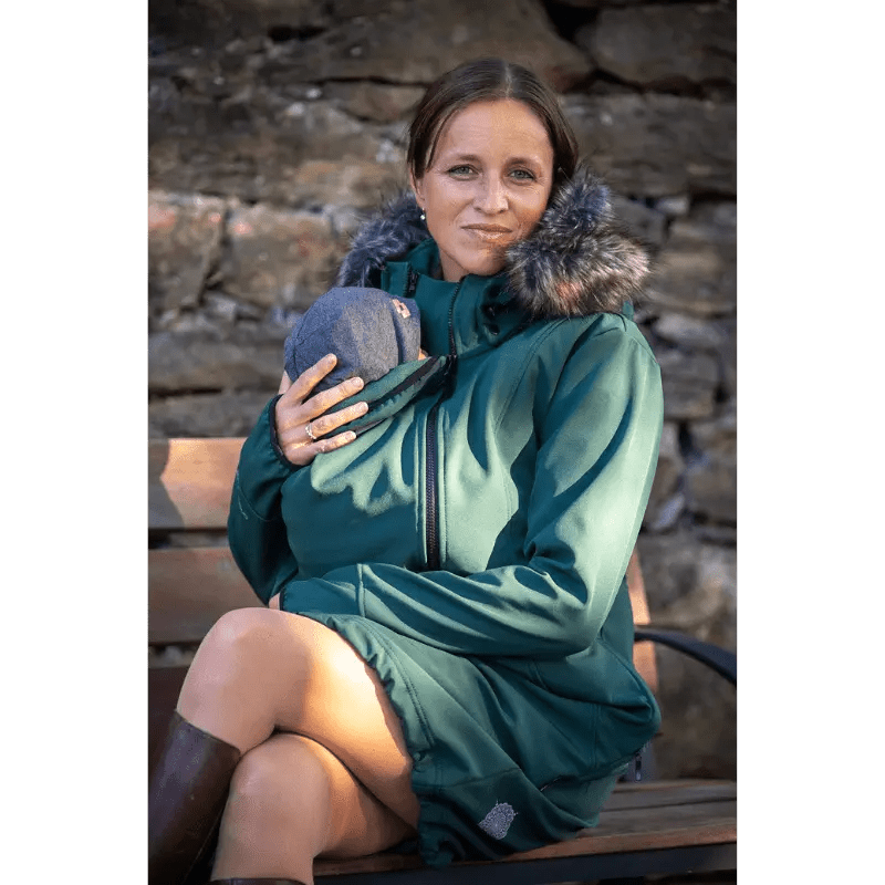 Angel Wings Babywearing Softshell Coat Green - Babywearing OuterwearLittle Zen One36753744