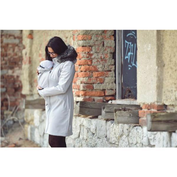 Angel Wings Babywearing Softshell Coat Grey - Babywearing OuterwearLittle Zen One