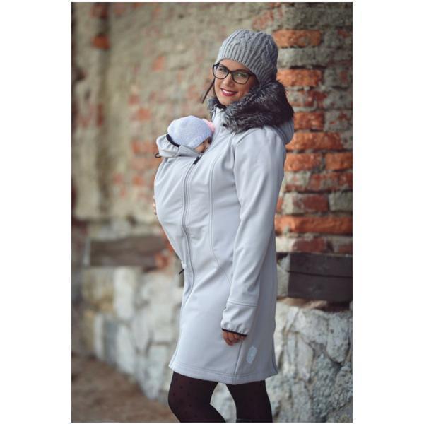 Angel Wings Babywearing Softshell Coat Grey - Babywearing OuterwearLittle Zen One