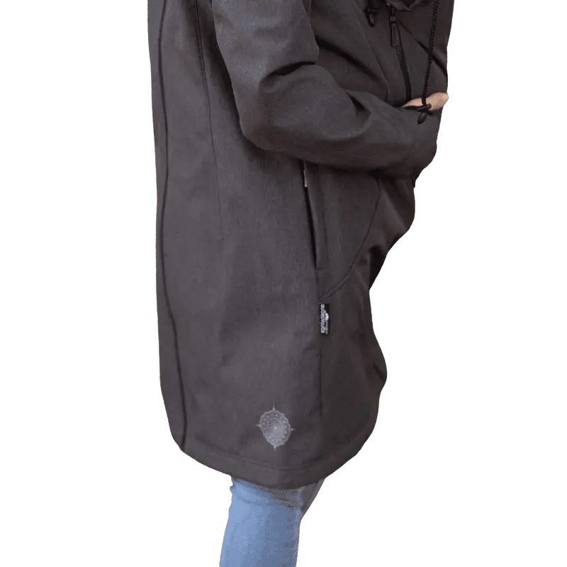 Angel Wings Babywearing Softshell Coat Grey - Babywearing OuterwearLittle Zen One4157018789