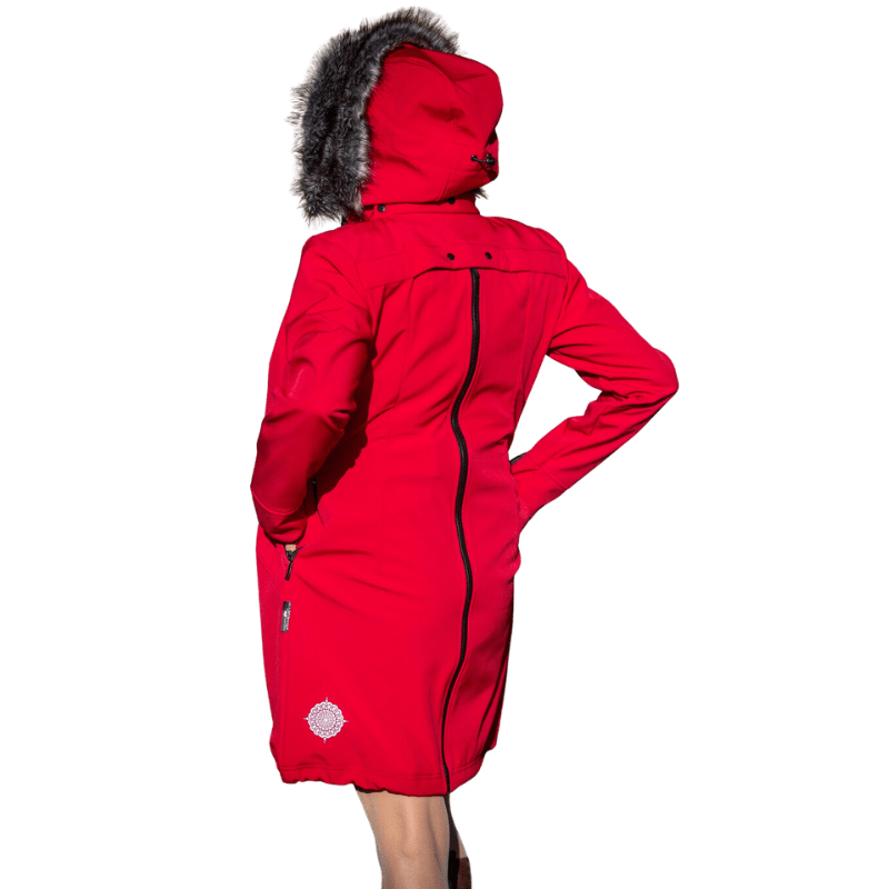 Angel Wings Babywearing Softshell Coat Red-Babywearing Outerwear-Angel Wings-canada and usa-Little Zen One-4