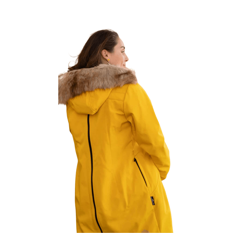 Angel Wings Babywearing Softshell Coat Yellow-Babywearing Outerwear-Angel Wings-canada and usa-Little Zen One-4