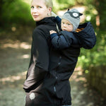 Angel Wings Babywearing Softshell Jacket Black-Babywearing Outerwear-Angel Wings-canada and usa-Little Zen One-5