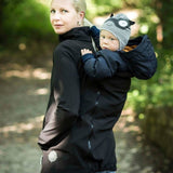 Angel Wings Babywearing Softshell Jacket Black-Babywearing Outerwear-Angel Wings-canada and usa-Little Zen One-5
