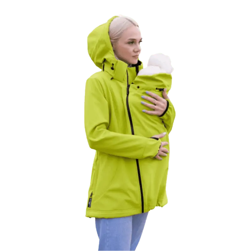 Angel Wings Green Babywearing Softshell Jacket - Little Zen One