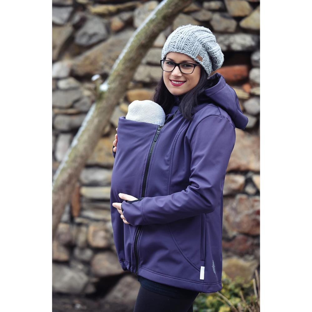 Angel Wings Babywearing Softshell Jacket Dark Purple - Babywearing OuterwearLittle Zen One4136305190