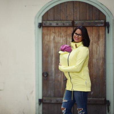 Angel Wings Babywearing Sweatshirt Yellow - Babywearing OuterwearLittle Zen One4142454235