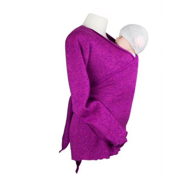 Angel Wings Babywearing Warm Wrap Sweater Orchid - Babywearing OuterwearLittle Zen One