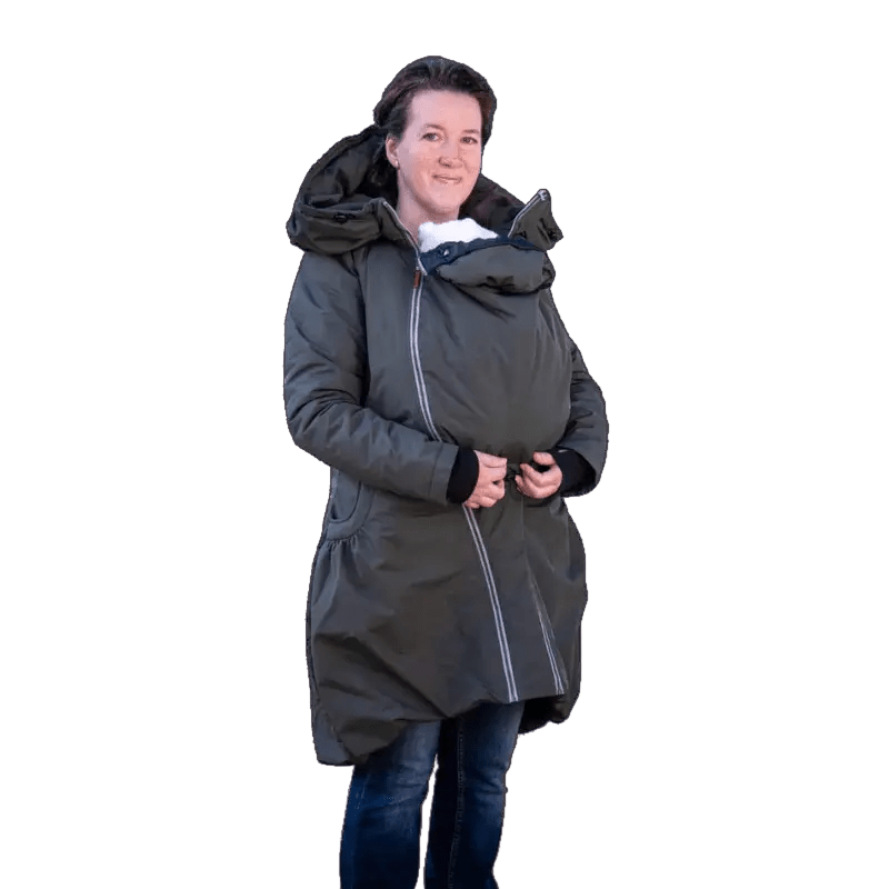 Angel Wings Babywearing Winter Coat Khaki Babywearing Outerwear