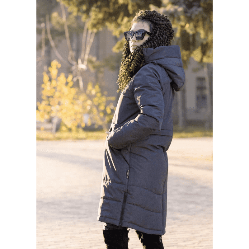 Angel Wings Babywearing Winter Long Coat Grey-Babywearing Outerwear-Angel Wings-canada and usa-Little Zen One-2