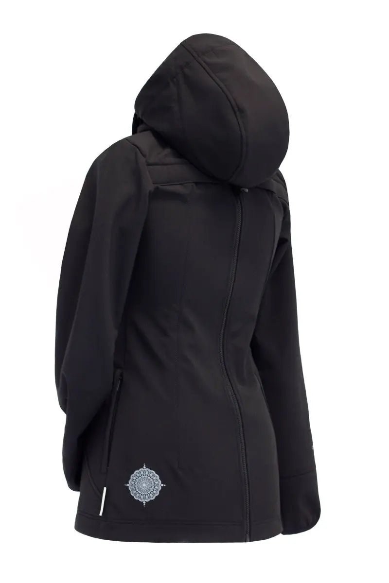 Angel Wings Black Babywearing Softshell Jacket Babywearing Outerwear