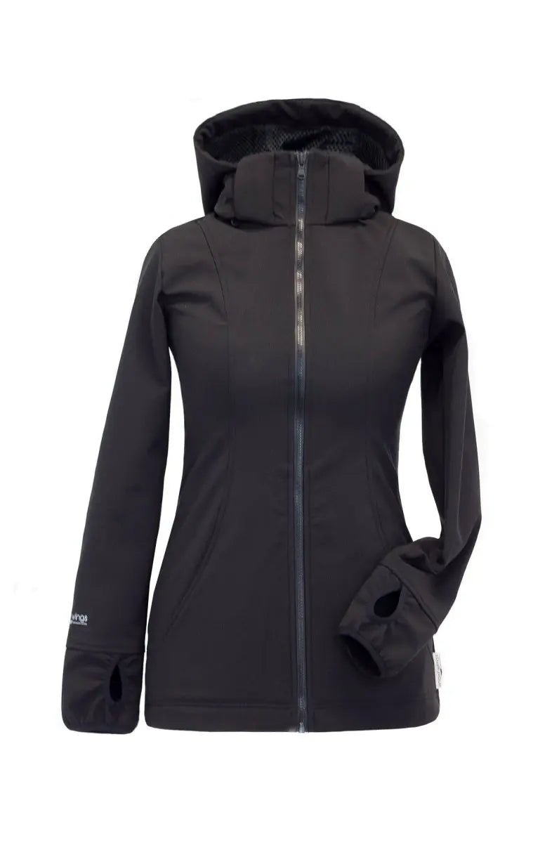 Angel Wings Black Babywearing Softshell Jacket Babywearing Outerwear