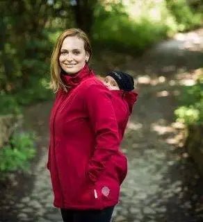 Angel Wings Red Babywearing Softshell Jacket Babywearing Outerwear