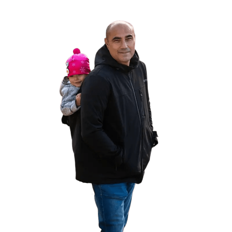 Angel Wings Softshell Babywearing Jacket Black for Men - Babywearing OuterwearLittle Zen One71779408