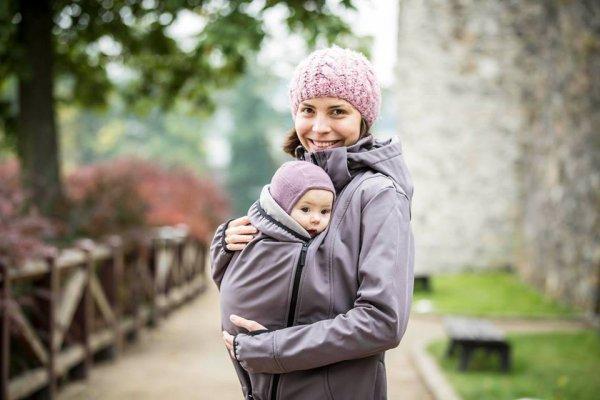 Angel Wings Softshell Coat Grey - Babywearing OuterwearLittle Zen One