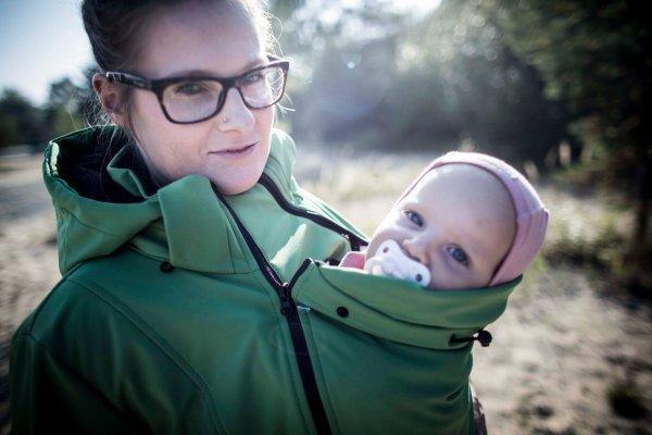 Angel Wings Softshell Jacket Pea Green - Babywearing OuterwearLittle Zen One4142454239